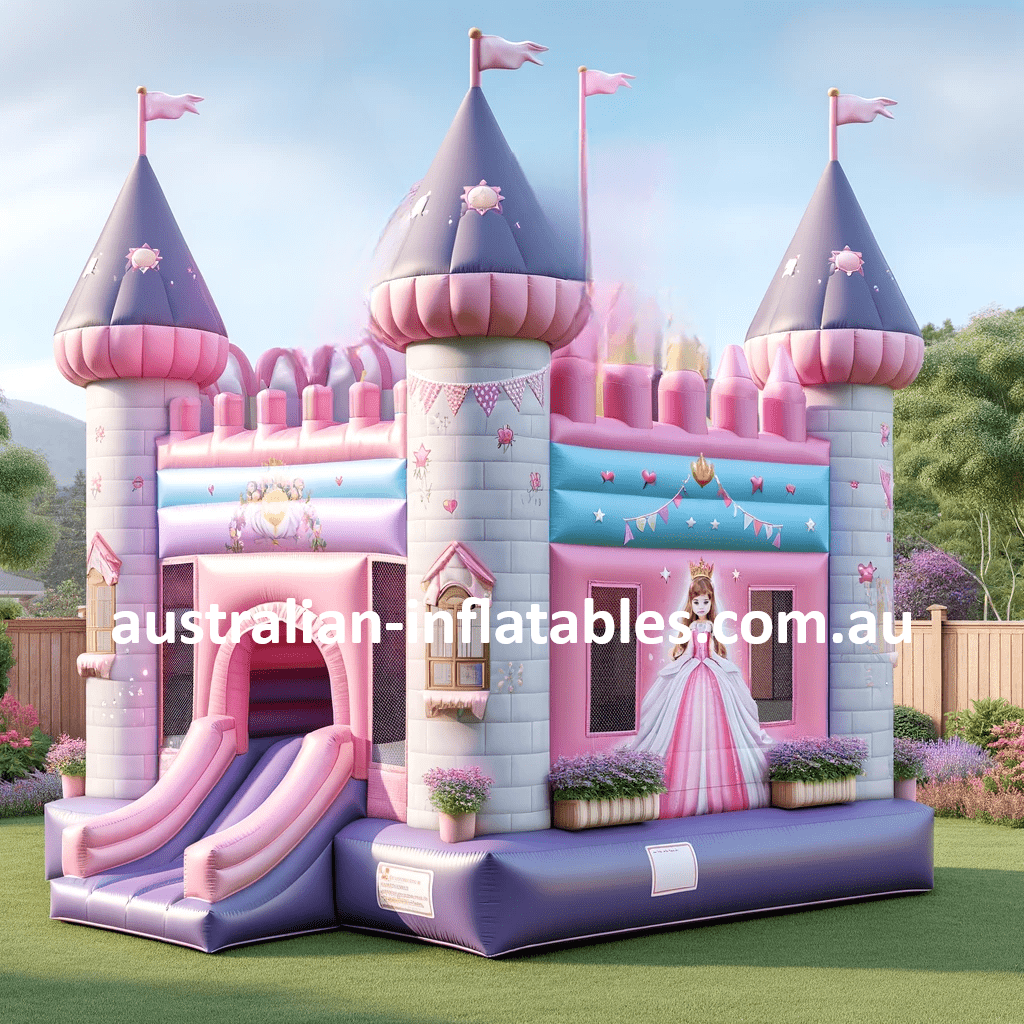 Regal Rose Jumping Manor Jumping Castle Combo Australian Inflatables