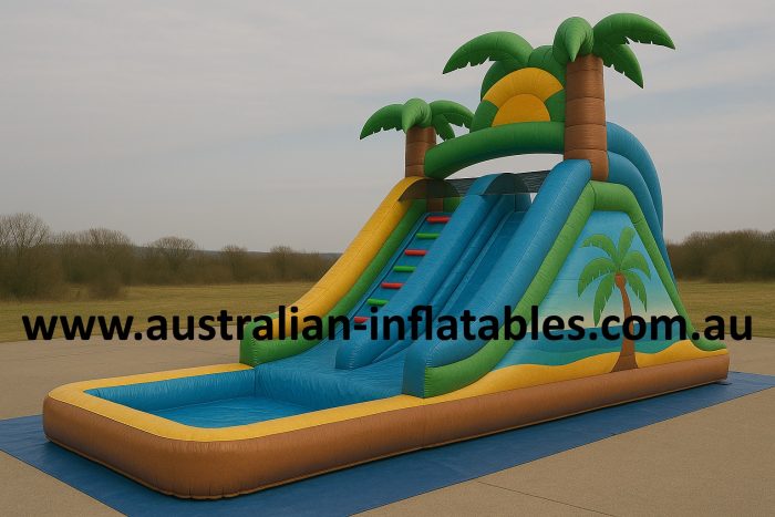 Palm Paradise Plunge inflatable water slide